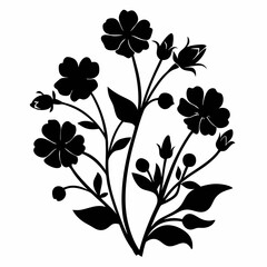 Buttercups Black silhouette