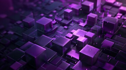 Abstract Purple Geometric Structure