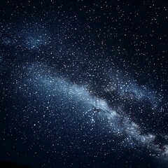 Majestic Starry Night Sky with Ethereal Galaxy and Twinkling Stars Captured in Digital Image
