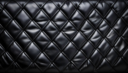 quilted black leather texture background – sophisticated and sensual background for sex shop, bdsm, and erotic bondage themes