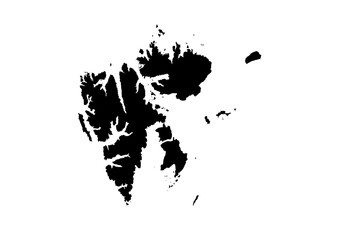 Fototapeta premium Svalbard Spitzbergen Vector Map