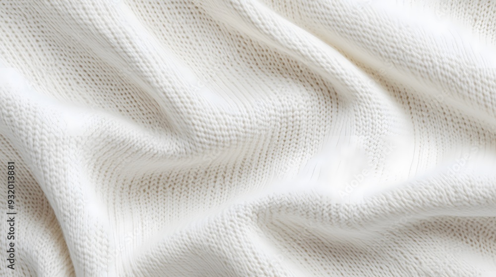 Poster a white fabric with a pattern of small dots
