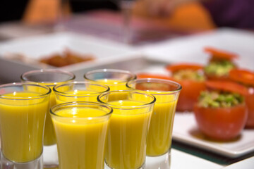 Different delicious vegetarian snacks