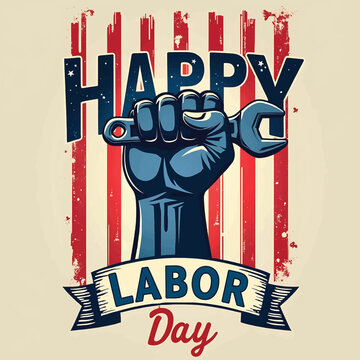 Happy  International Labor day t-shirt design, Typography t-shirt design concept for labor day. Suitable for worker and labor fashion and sale.