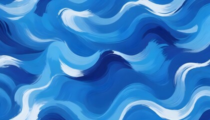 Obraz premium Dynamic Blue and White Oil Paint Texture with Bold Brushstrokes and Rich Depth