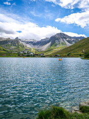 Village de Tignes Val Claret dans la réserve de la Vanoise en  Haute Tarentaise, Alpes de Savoie