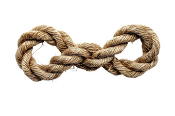 Forming Rope Knot Isolated On Transparent Background