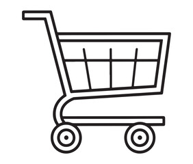 shopping cart isolated on white