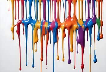 Title: Vibrant Dripping Oil Paint Texture with Bold Colors and Deep Brushstrokes