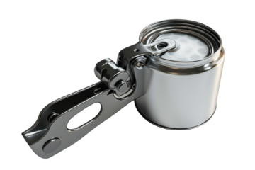 Electric can opener in action Isolated On Transparent Background