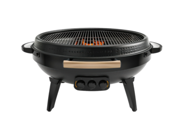 Electric grill for indoor cooking Isolated On Transparent Background