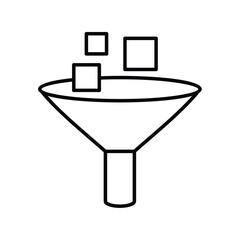 filter line icon with white background vector stock illustration