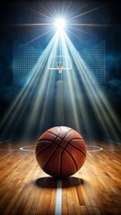 basketball hoop and ball