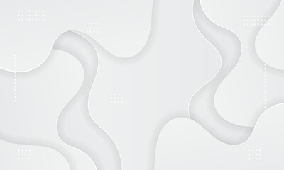 Abstract white background with wavy lines and dotted patterns