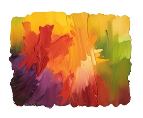 Vibrant Oil Paint Streaks and Textures in Bold Color Palette