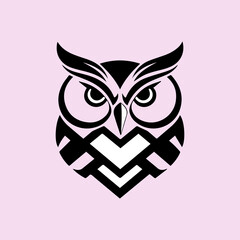 Obraz premium owl with heart