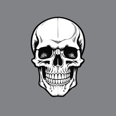 Skeleton skull vector design illustration