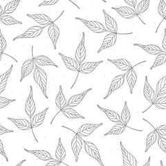 Fototapeta premium Series of seamless flower pattern motif in rustic floral hand drawing outline line textile fabric wallpaper paper wrap print