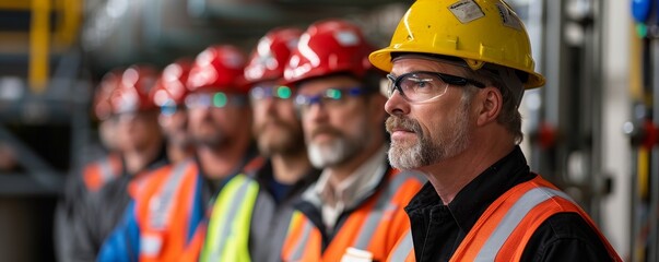 Obraz premium Safety Training for Service Industry Professionals in Protective Gear