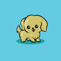 cute vector puppy illustration great for logos, icons and t-shirts