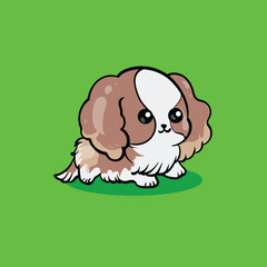 cute vector puppy illustration great for logos, icons and t-shirts