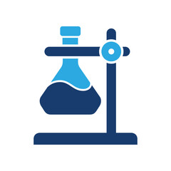 Flask test icon solid vector design in trendy style