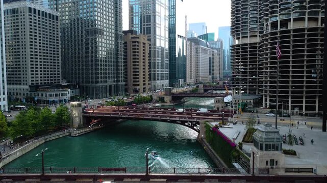 An impressive drone video of Chicago highlights its striking architecture, vibrant cityscape. 
