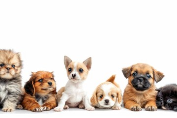 Obraz premium Adorable Puppies and Kittens