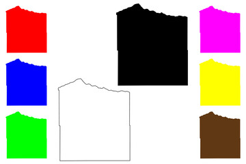 Holt County, Nebraska (U.S. county, United States of America, USA, U.S., US) map vector illustration, scribble sketch Holt map