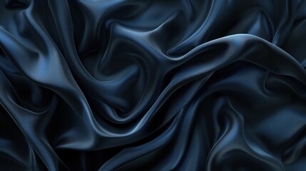 Obraz premium Abstract Navy Blue Silk Fabric