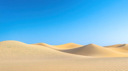 Golden Sand Dunes Under a Clear Blue Sky