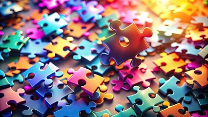 Colorful puzzle pieces and question marks scattered on a blurred background, with a subtle gradient effect, conveying a sense of fun and intellectual curiosity.
