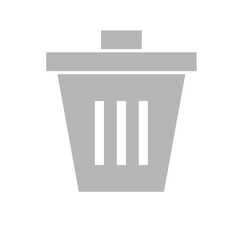 trash bin icon vector simple design illustration 