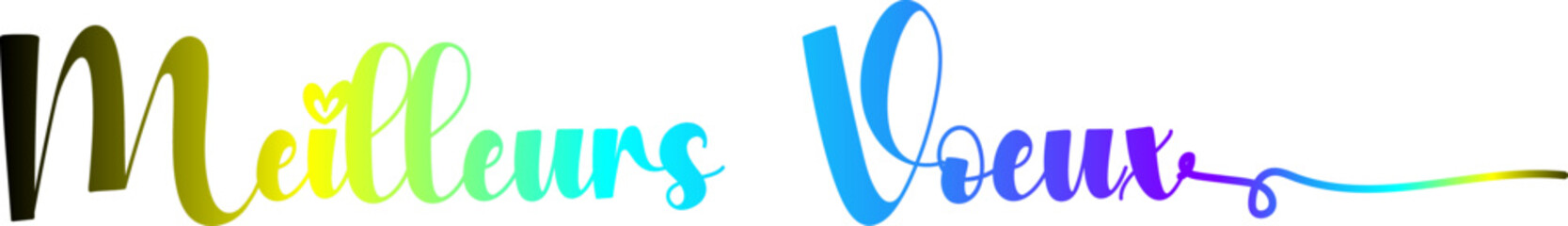 MEILLEURS VOEUX text, gradient text, text design