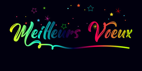 MEILLEURS VOEUX text, gradient text, text design