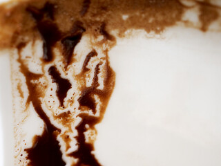 close-up grounds of a cup of Turkish coffee.Turkish coffee fortune telling
