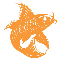 Color Fish vector illustration  water, sea, animal, vector, illustration, aquarium, goldfish, ocean, fishing, nature, carp, underwater, tropical, art, koi,
