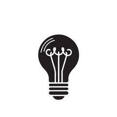A light bulb silhouette vector art illustration