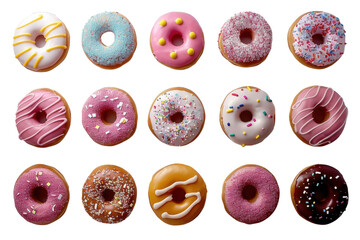 Gourmet Donut Wall Isolated On Transparent Background