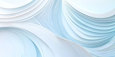 modern white and light blue stripes background with curved and geometric round shape 