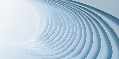 modern white and light blue stripes background with curved and geometric round shape 