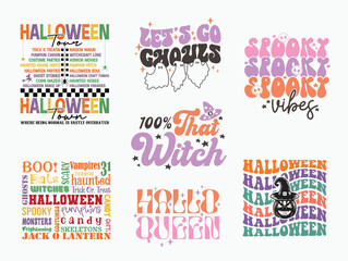 Halloween Set, Halloween T-shirt Design, Halloween SVG Design, Ghost Design, Halloween Shirt, Halloween Cat Shirt, Retro Halloween shirt Design, Spooky Season, Funny Halloween, Hippie Shirt,