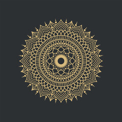 Abstract mandala pattern, Geometric shape, Unusual flower shape, golden color mandala design, Flower mandala, black and white mandala, pattern Vector illustration Islam, coloring book page, 
