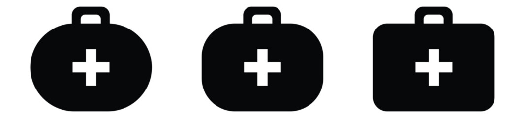 Obraz premium Medical care bag icon symbol. Vector illustration.