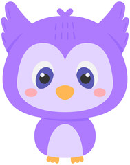 Halloween cute purple owl