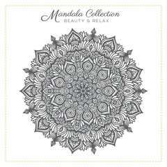 Abstract mandala pattern, Geometric shape, Unusual flower shape, golden color mandala design, Flower mandala, black and white mandala, pattern Vector illustration Islam, coloring book page,