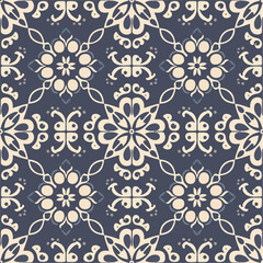 A seamless pattern of colorful flowers 