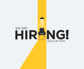 We are hiring. we're hiring creative concept. Hiring creative work. open vacancy design, Hiring social media poster design.