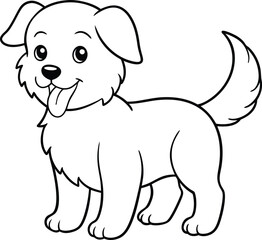 Lovely dog coloring page with cute graphics, perfect for sparking kids' creativity and imagination.
