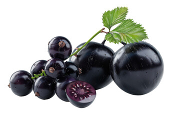 Delicious Black Currant Drink Isolated On Transparent Background